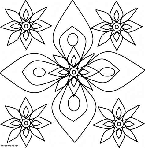 Rangoli Coloring Page