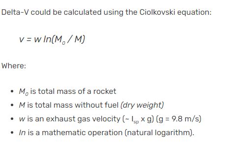 Delta v calculation question | Spaceflight Simulator Forum