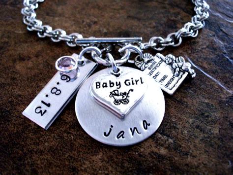 New Baby Jewelry Personalized Jewelry New Mom by CharmAccents