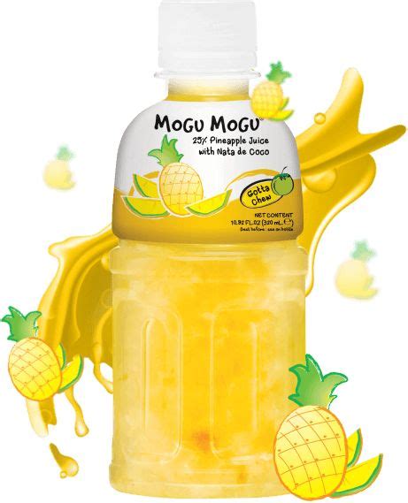 Mogu Mogu Pineapple Juice Drink With Nata De Coco Drinks With