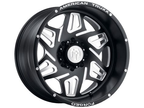 American Truxx Forged Milled Matte Black ATF 1908 Orion Wheels Rugged