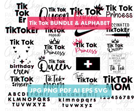 Tik Tok Style Alphabet Svg Tik Tok Svg Super Bundle Tik Tok Etsy Uk