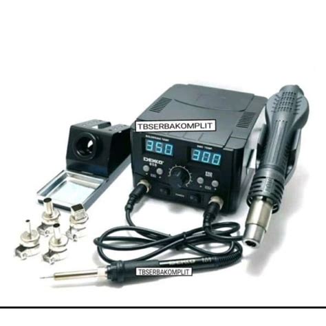 Jual Dekko Deko 858 Solder Station Stasion Plus Blower Uap Smd Rework Station Hot Air Asli