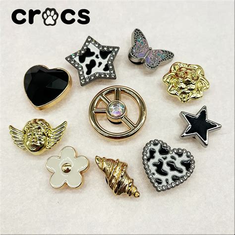 2023 New Metal Crocs Jibbitz Charms Slippers Chất Lượng Cao Jibbitz Set Crocs Jibbitz