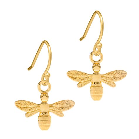 Silver Bee Earrings Gold Bee Earrings Biba Rose