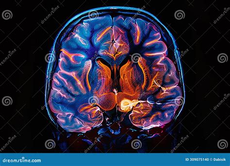 PET CT scan of human brain stock photo. Image of scanner - 309075140