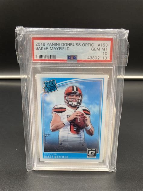 2018 Baker Mayfield Donruss Optic Rated Rookie Card RC PSA 10 GEM MINT