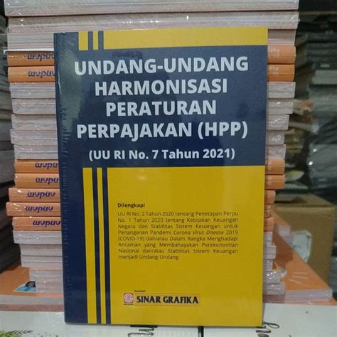 Jual Undang Undang Harmonisasi Peraturan Perpajakan HPP UU RI No 7