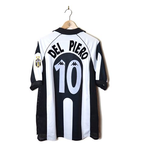 JUVENTUS CENTENARY HOME FOOTBALL SHIRT 1997 98 10 DEL PIERO Retro