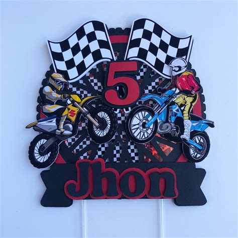 Motocross Cake Topper Dirt Bike Cake Topper Motocross Etsy