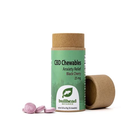 Cbd Black Cherry Chewables No Bitter Taste Bullhead Botanics