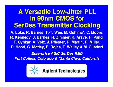 Pdf A Versatile Low Jitter Pll In 90nm Cmos For Serdes Transmitter