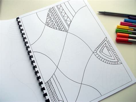 Printable Coloring Book, Kids Activity Book Zentangle Inspired ...