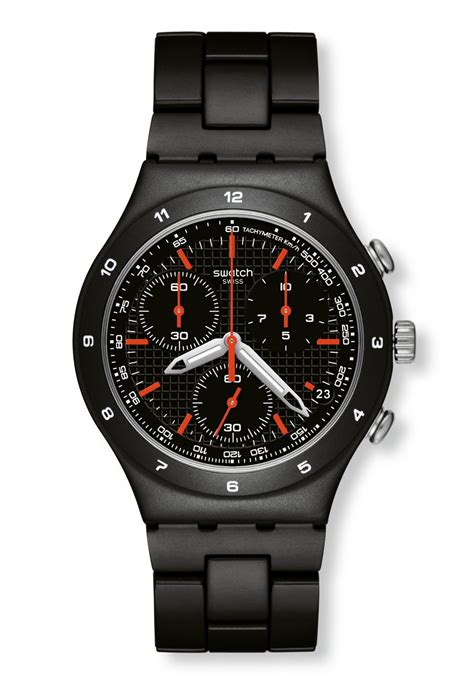 Swatch Watches For Men Swatch Originals Black Efficiency Chronograph