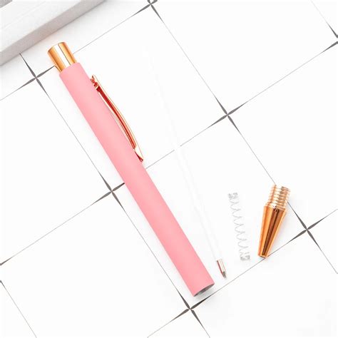 Promotional Rose Gold Ballpen Luxury Advertise Ballpoint Pen Custom