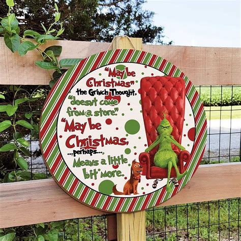 Cyinyin Gr Nch Christmas Decorations Welcome Sign Funny Grinch Welcome