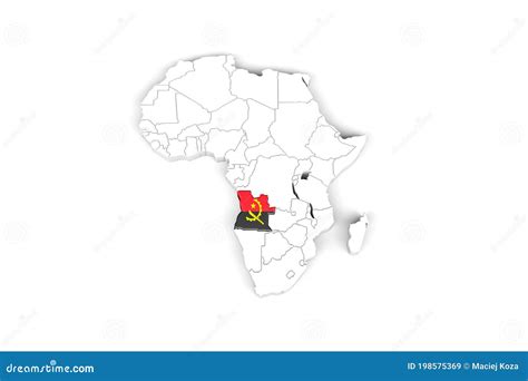 有边界标记的非洲3d地图 — 安哥拉地区有安哥拉国旗 库存例证 插画 包括有 地球 明显 复制 标记 198575369
