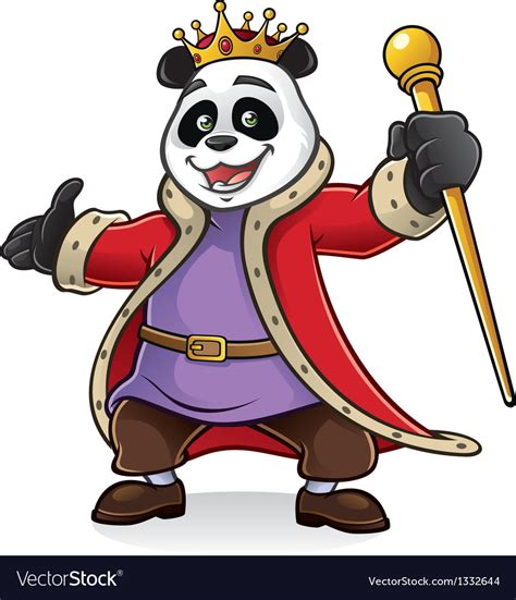 Panda king Royalty Free Vector Image - VectorStock