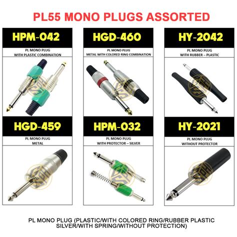 Pl Mono Plugs Assorted Heavy Duty Shopee Philippines