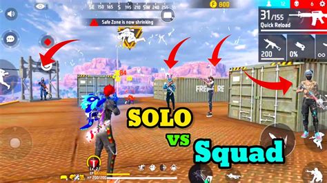 Free Fire Highlights SOLO VS SQUAD FREE FIRE POCO X3 PRO FREEFIRE