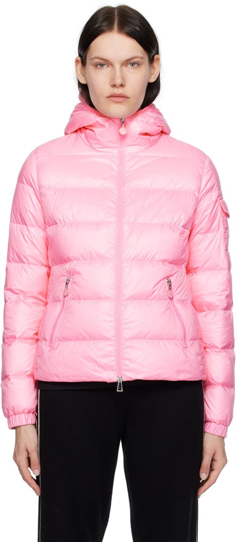 Moncler Pink Gles Down Jacket Ssense Canada