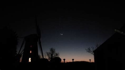 Jupiter En Venus Kussen Elkaar Boven Zeeland