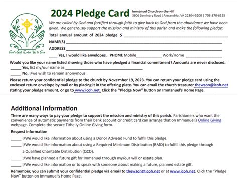 2024 Downloadable Pledge Card