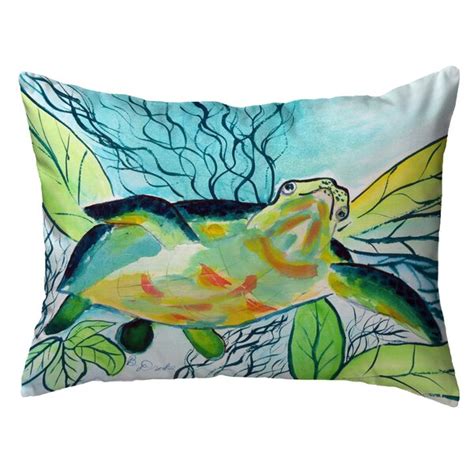 Highland Dunes Sauter Smiling Sea Turtle No Cord Indoor Outdoor Lumbar