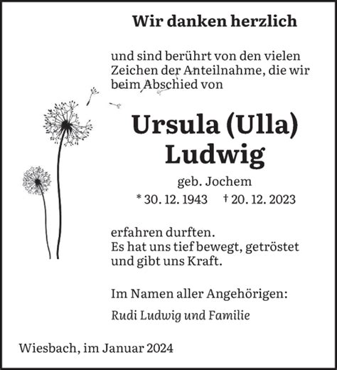 Traueranzeigen Von Ursula Ludwig Saarbruecker Zeitung Trauer De