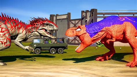 New Fighting Spiderman T Rex X Indominus Rex Level Max King Shark