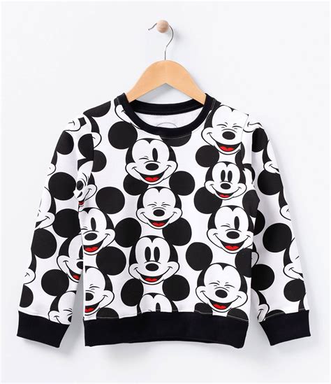 Blus O Infantil Em Moletom Estampado Mickey Tam A Anos Lojas