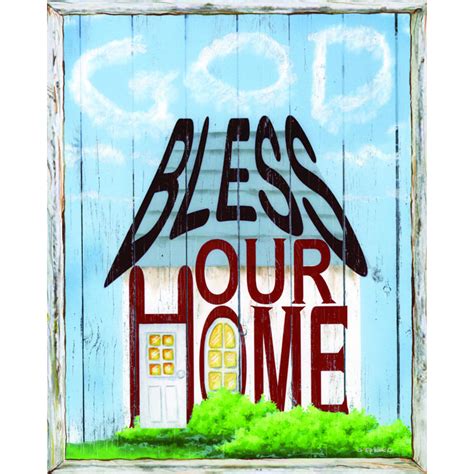 Trinx God Bless Our Home On Canvas Print | Wayfair