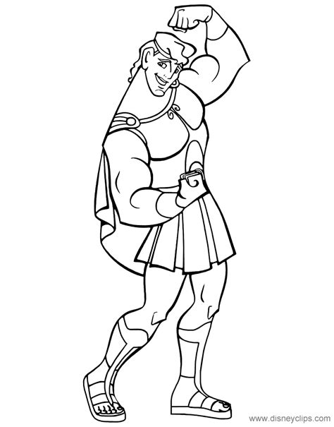 Disney Hercules Coloring Page Dxf Include