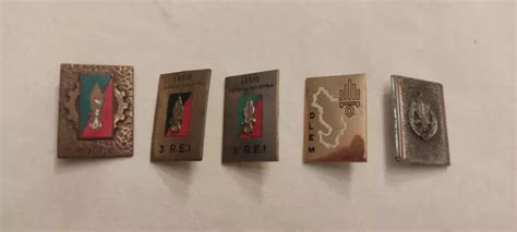 LOT DE 5 Insignes militaires anciens Légion étrangère 2 REI 3 REI