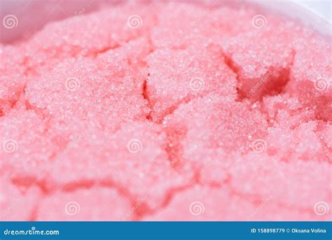 Pink Sugar Scrub With The Smell Of Strawberries For The Depilation