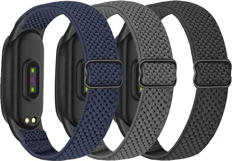 SHIJZWD 3 Pack Elastisch Armband Kompatibel Mit Xiaomi Mi Band 7 Mi