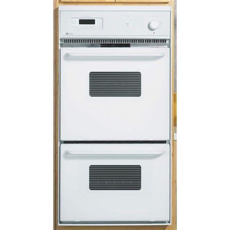 Maytag 24 In Double Electric Wall Oven Self Cleaning In White Cwe5800ace The Home Depot