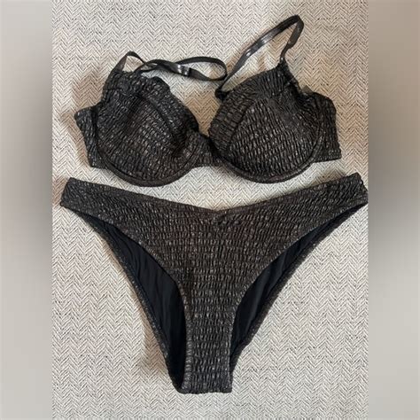 Vetchy Swim Vetchy Cabo Bikini Silver Set Size Large Poshmark