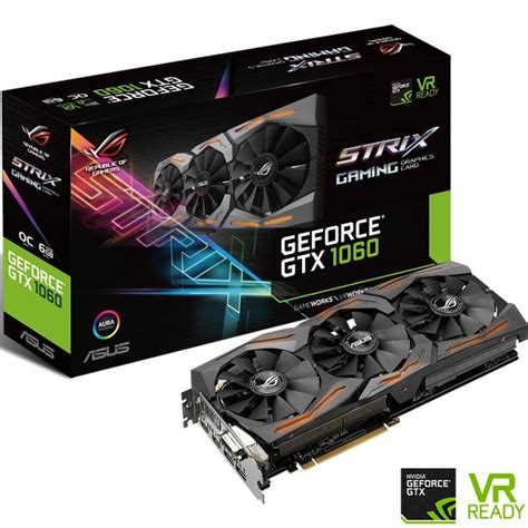 Asus Geforce Gtx 1060 Rog Strix Oc 6gb Video Card Rog Strix Gtx1060