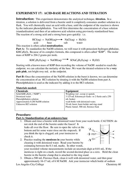 Acid Base Titration Experiment Report Haileeqohicks