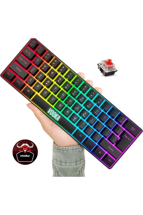 Vooka Trol Red Switch Mini Rgb Oyun Klavyesi Gaming Mekanik Tu Lu