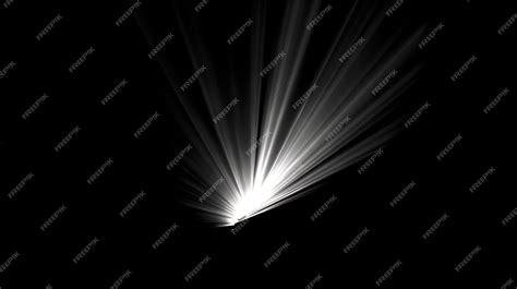 Premium AI Image | white flare ray light in the dark background