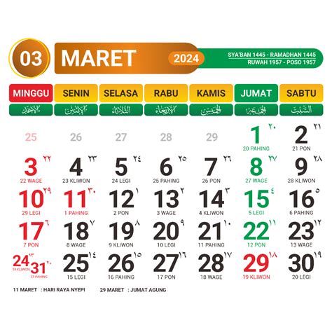 Kalender Tahun 2024 Lengkap Dengan Tanggal Merah Dan Cuti 44 Off