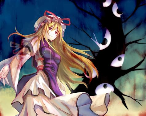 Wallpaper Illustration Blonde Night Anime Dress Mythology Tree