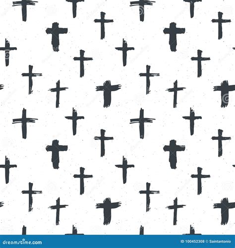 Christian Cross Pattern Background