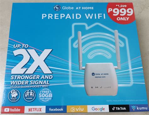 Globe At Home Prepaid Wifi Free 50 Gb Lazada Ph