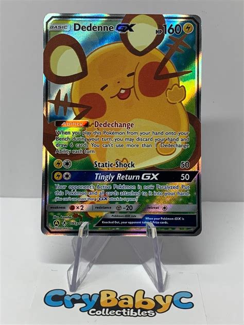 Pokemon Dedenne GX 195a 214 Unbroken Bonds Sun Moon ALTERNATE ART