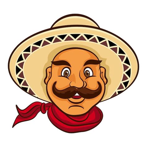 Premium Vector Vector Illustration Of Mexican Guy With Sombrero Logo