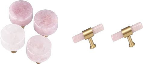 Mookaitedecor Bundle Items Set Of Rose Quartz Drawer Knobs Set