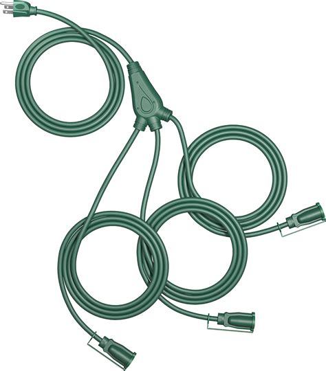 DEWENWILS 25Ft Christmas Outdoor Extension Cord Multiple Outlets